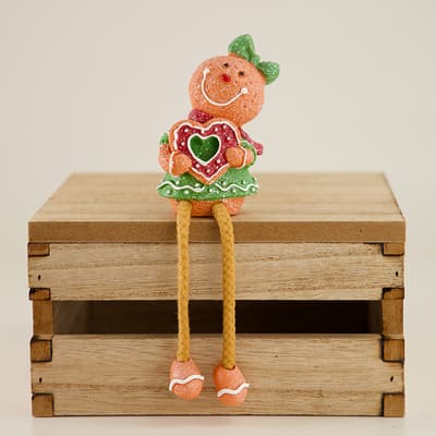 Gingerbread with Heart Cookie Sitter