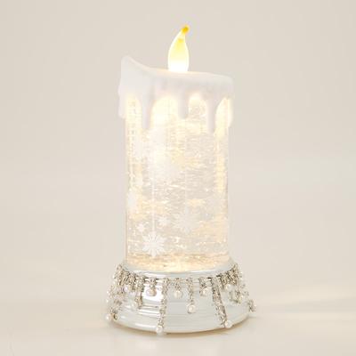 LED Large Candle Glitter Globe