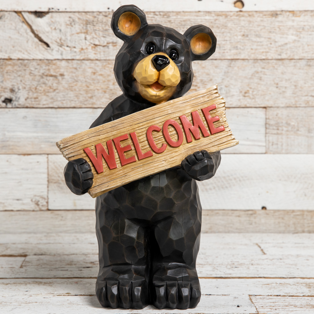 Wooden welcome hot sale bear