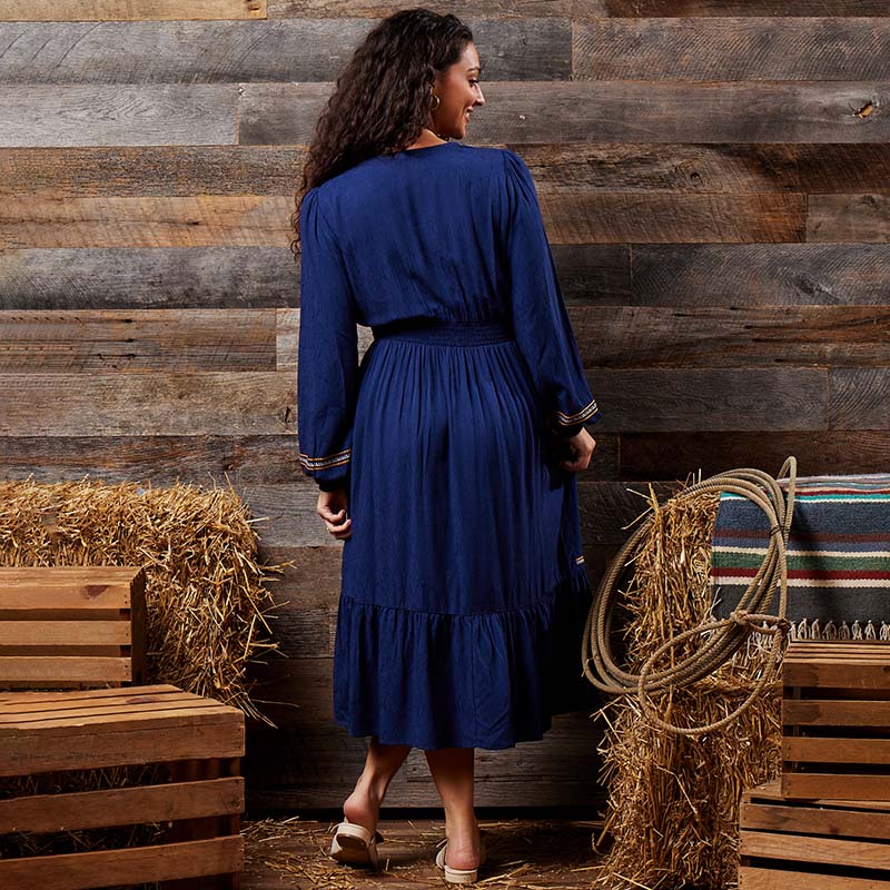 moira floral embroidered dress in navy Moira Floral Shift Dress