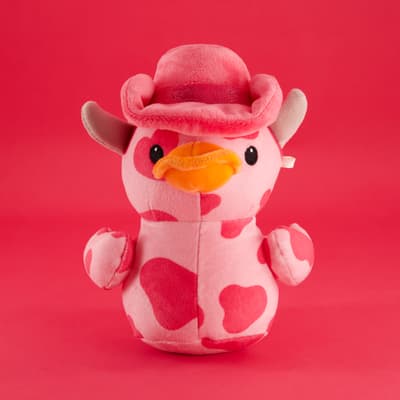 6" Valentine's Cowgirl Duck Plush