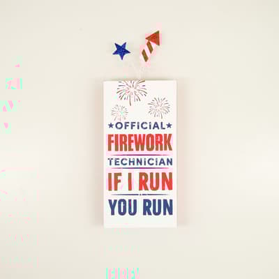 Firework Technician Block Sign