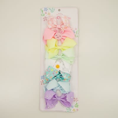 8 Piece Assorted Bow Clips Set
