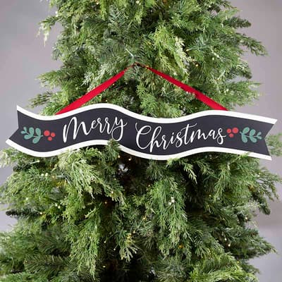 Merry Christmas Banner Ornament