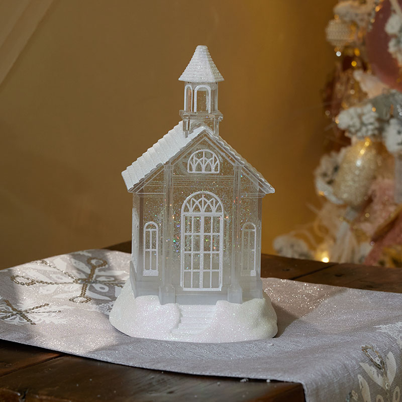 Acrylic Church Glitter Globe Cracker Barrel