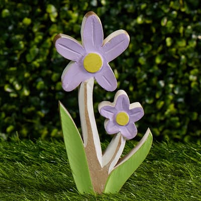 Purple Wooden Flowers