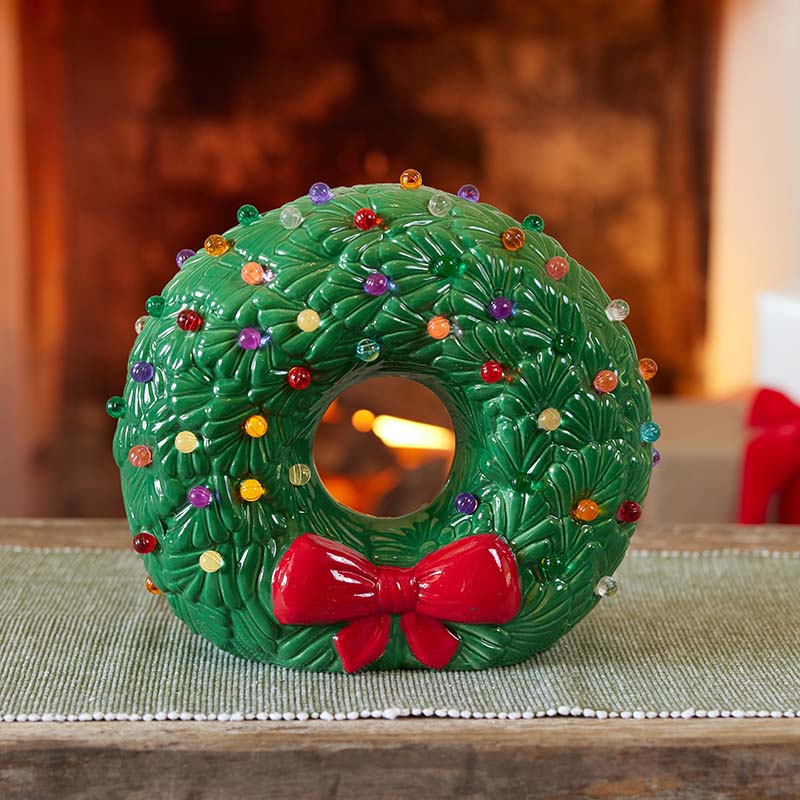 Lighted Ceramic Wreath Christmas offers Light