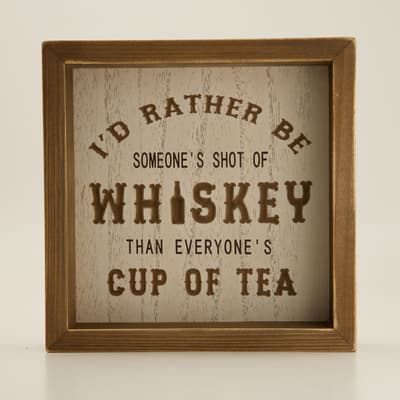 Whiskey Box Sign