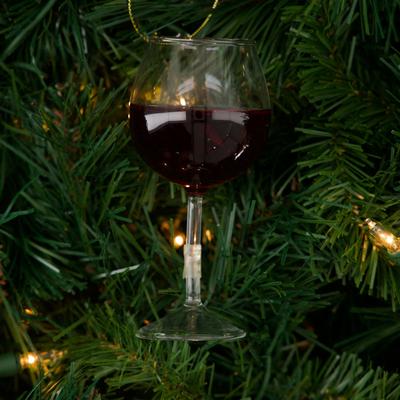 Red Wine Glass Ornament