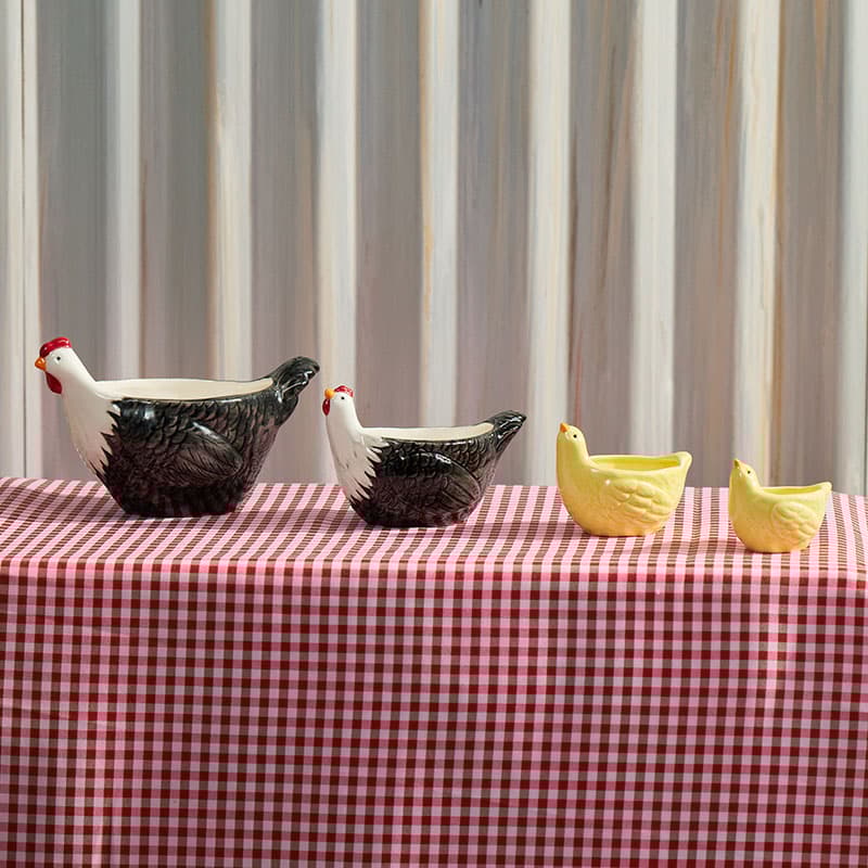 Stoneware Rooster and Chicks Measuring Cups