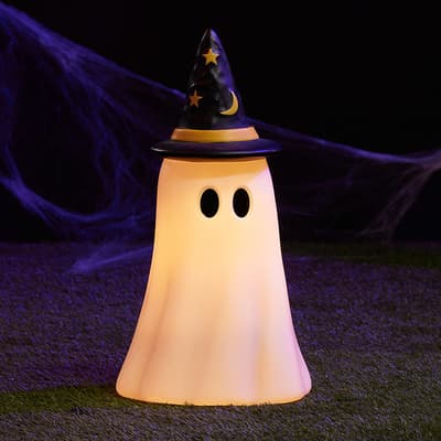 Ghost With Witch Hat Blow Mold