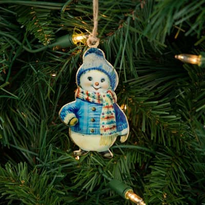Metal Snowman Ornament