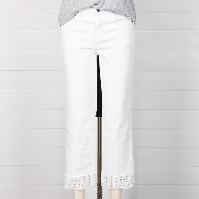 Denim Crochet Trim Capri Pants Cracker Barrel