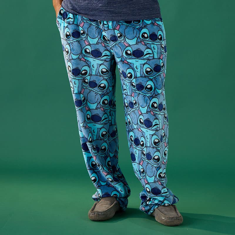 【BLUE】Hand stitch slacks Stitch New Poses Blue Lounge Pants - Cracker Barrel