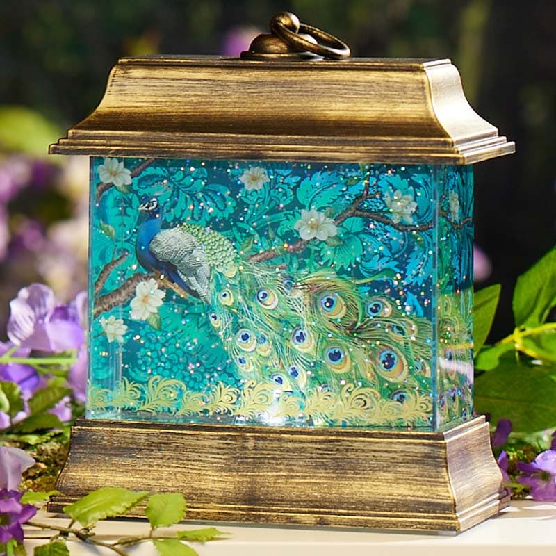 Brand New Peacock Glitter Globe store