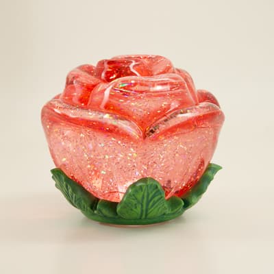 Acrylic Rose Glitter Globe