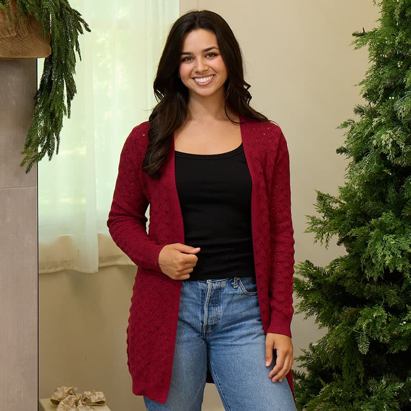 【A.PRESSE】Cotton Knit Cardigan RED A.PRESSE 