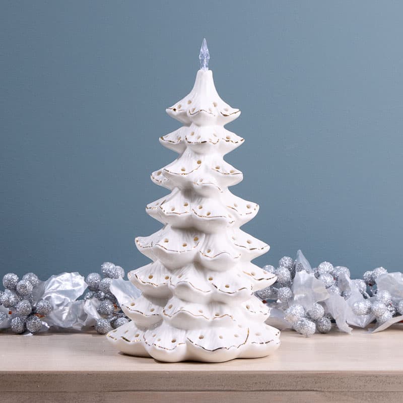 Ceramic christmas tree with removable lights hotsell