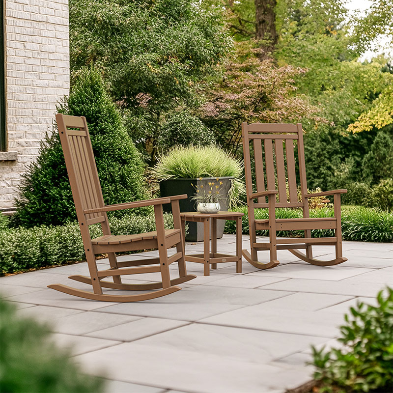 Front Porch Assembled Outdoor Rocking Chairs TLGREEN Solid Wood