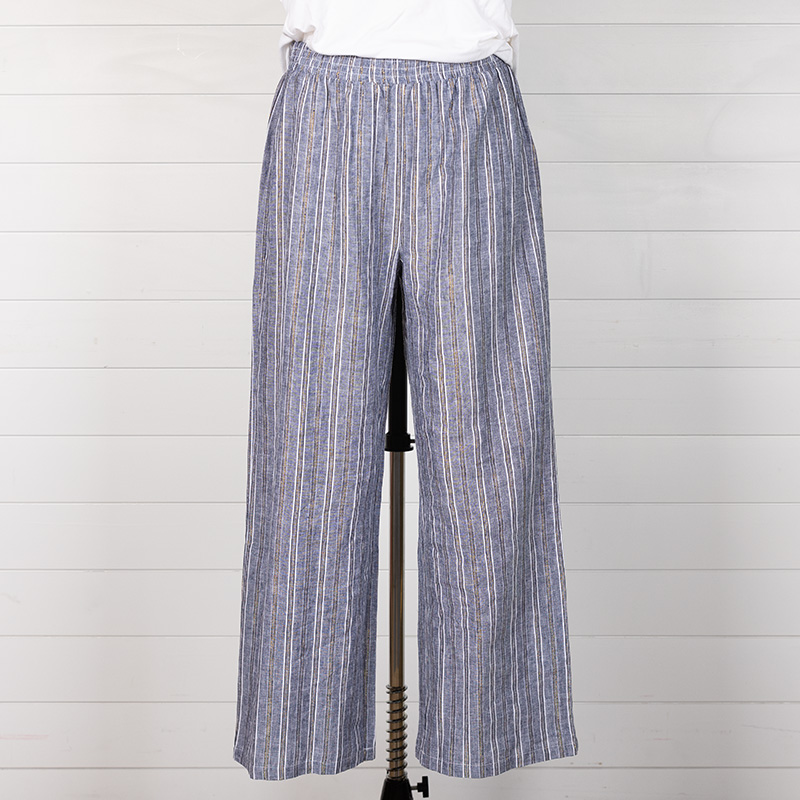 【BAON】Rockle stripe banding brushed wide pants Women's Evelyn Wide Leg Pant – Boxercraft