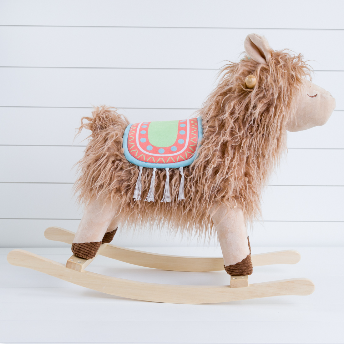 llama rocking horse