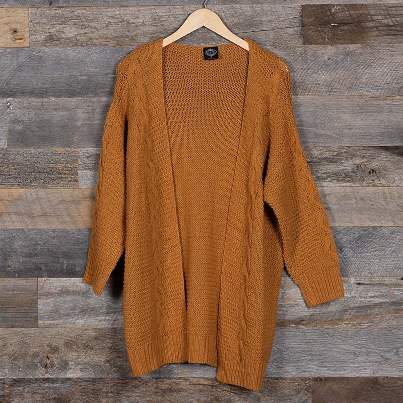 Mustard Knit Cardigan Cracker Barrel