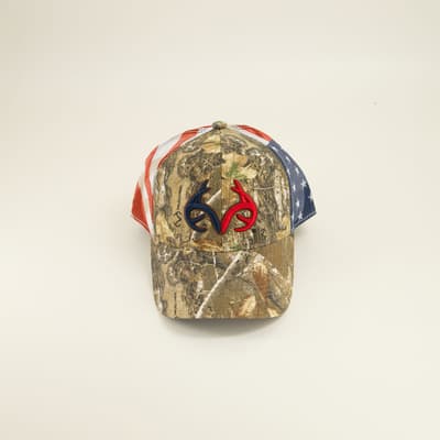 Real Tree Camo and Flag Hat