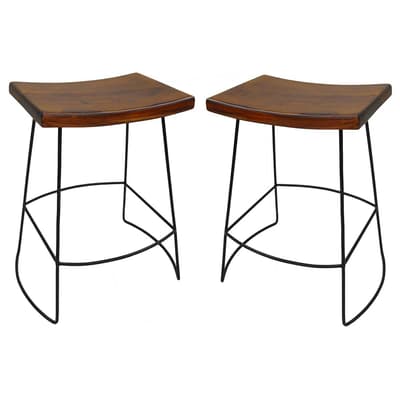 Wyatt Saddle Seat Counter Stool - Set of 2