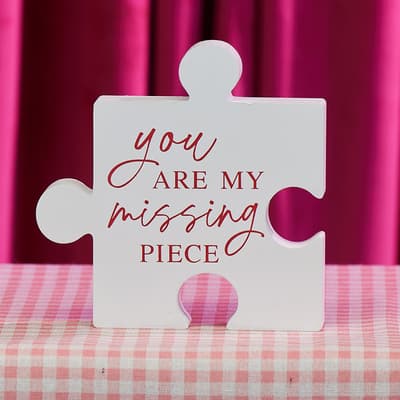 Missing Piece Puzzle Block Sign