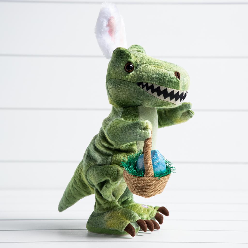 Plush dinosaur easter store basket