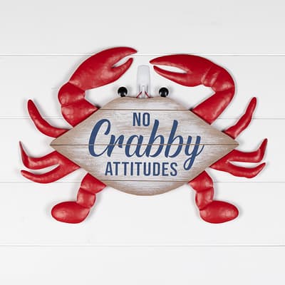 No Crabby Attitudes Wall Hanging