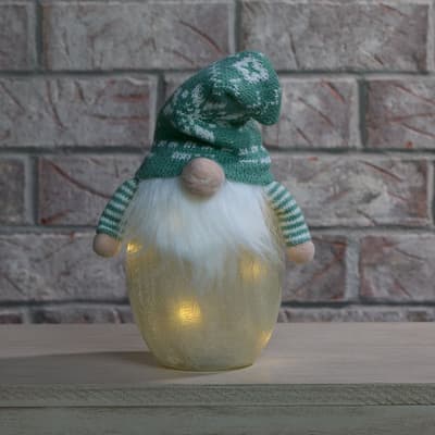 Lighted Cracked Glass Gnome