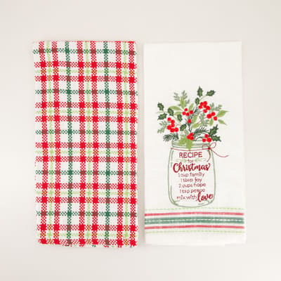 Recipe For Christmas Tea Towel Set of 2