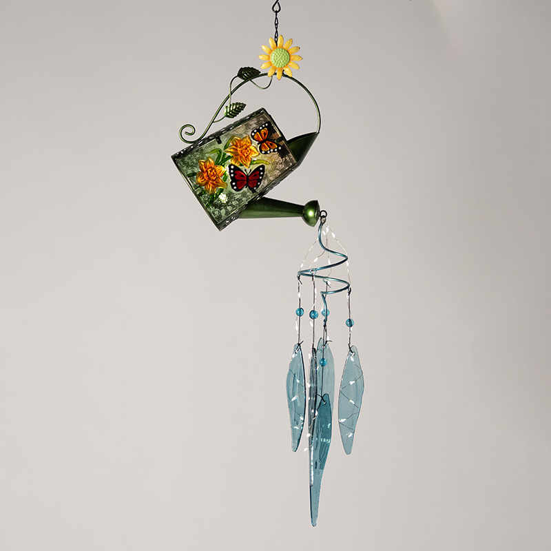 Solar Watering Can Wind Chime Cracker Barrel