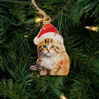 Metal Cat Ornament