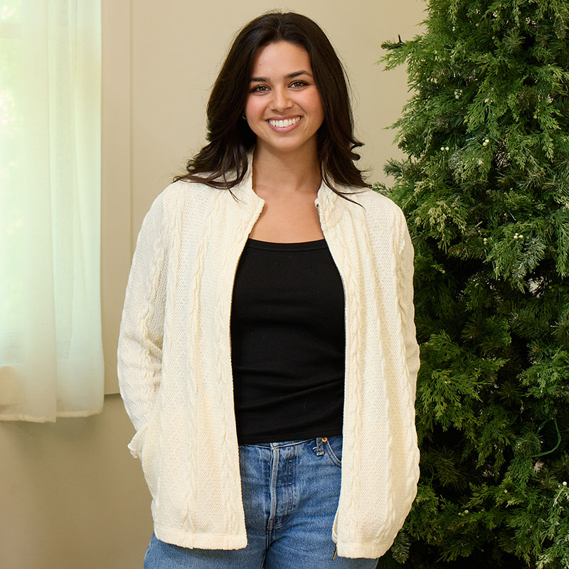 トップス 2000s bajra patterned w-zip knit jacket Sama full zipper jacket – Qashabeyyeh