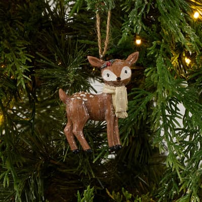 Deer With Scarf Ornament