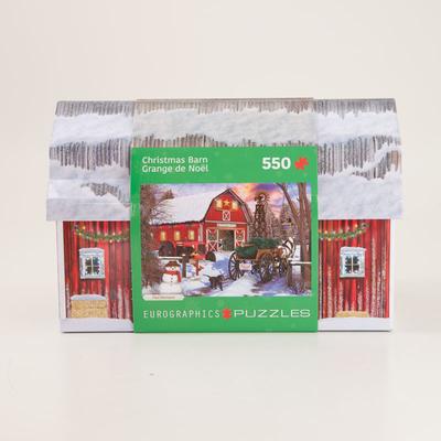 Holiday Barn Tin Jigsaw Puzzle