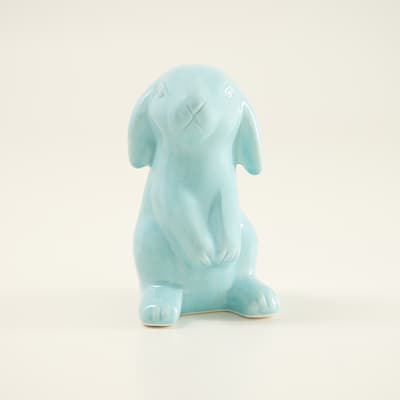 Blue Ceramic Bunny