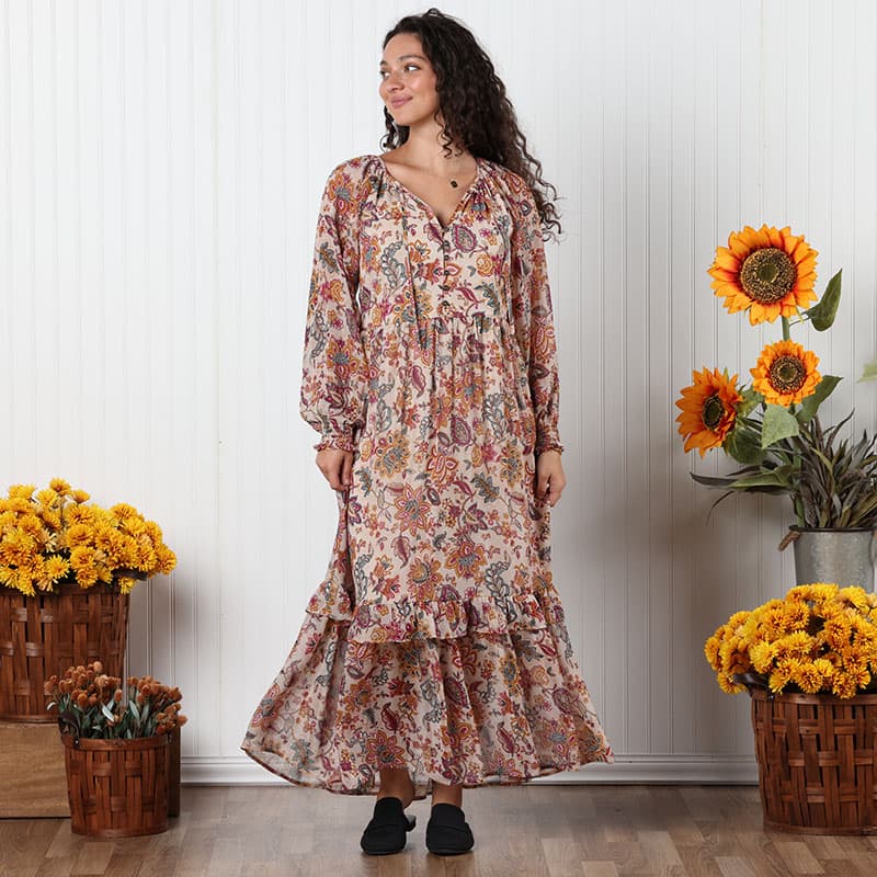 新品★DRESS HIPPY★PAISLEY HENRY T MUSTARD T-Tahari Royal Paisley Dress – Elie Tahari