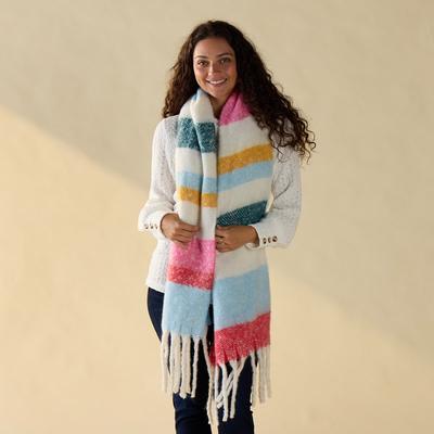 Color Stripe Cozy Scarf