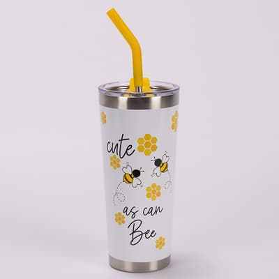 Cute As Can Bee 22 Oz. Tumbler with Straw