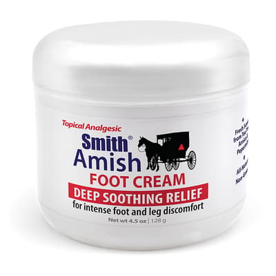 Smith Amish Foot Cream - Deep Soothing & Calming For Intense Foot & Leg Discomfort