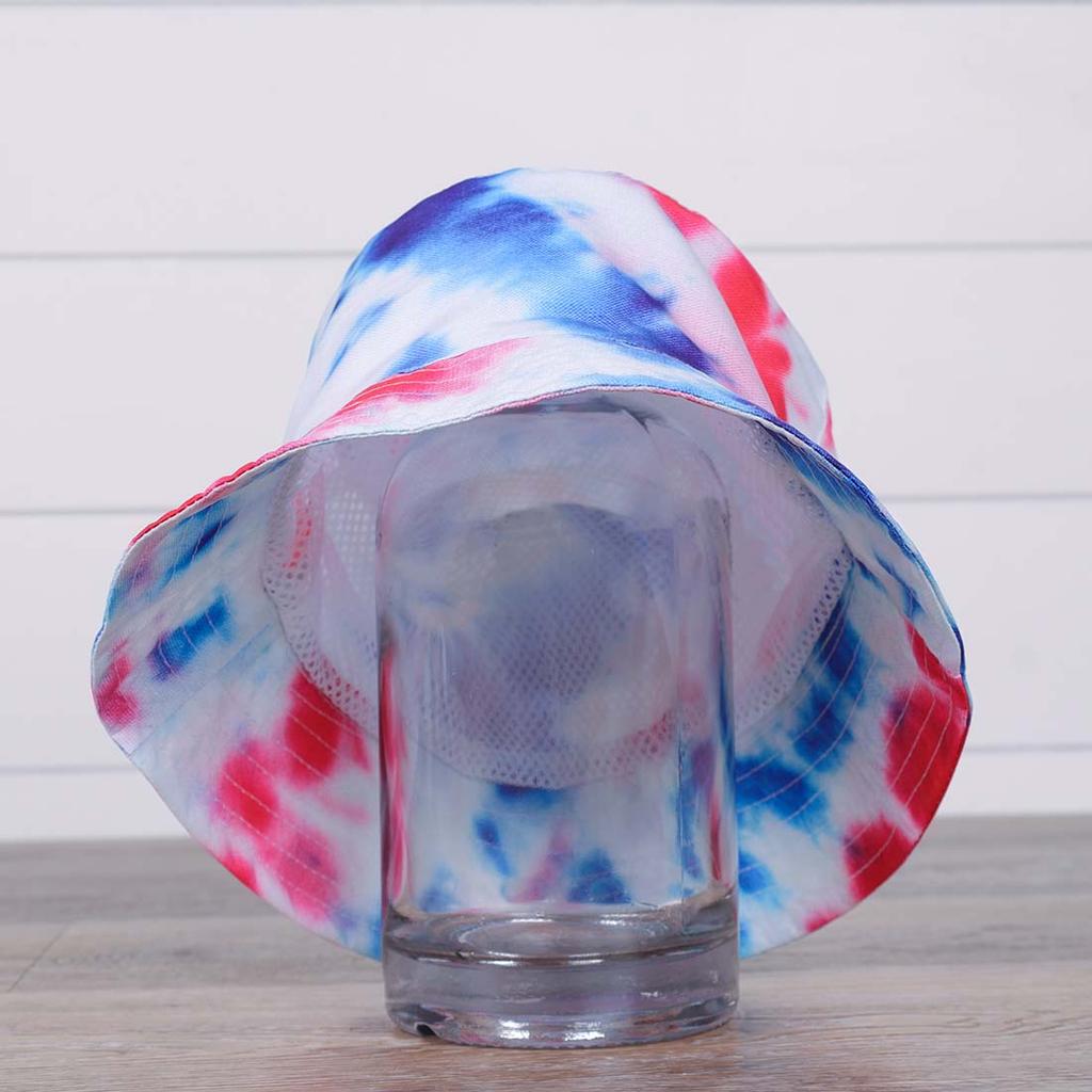 Red White and Blue Tie Dye Bucket Hat Cracker Barrel