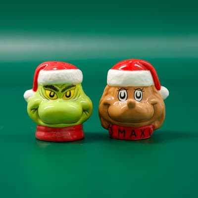 Grinch and Max Salt and Pepper Shaker Set