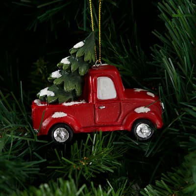 Christmas Tree Delivery Truck Ornament