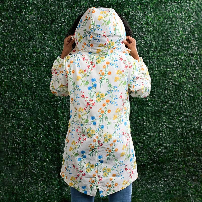 Floral Print Rain Jacket Cracker Barrel