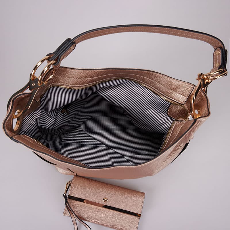 Rose Gold Metallic 2-in-1 Shoulder Bag - Cracker Barrel