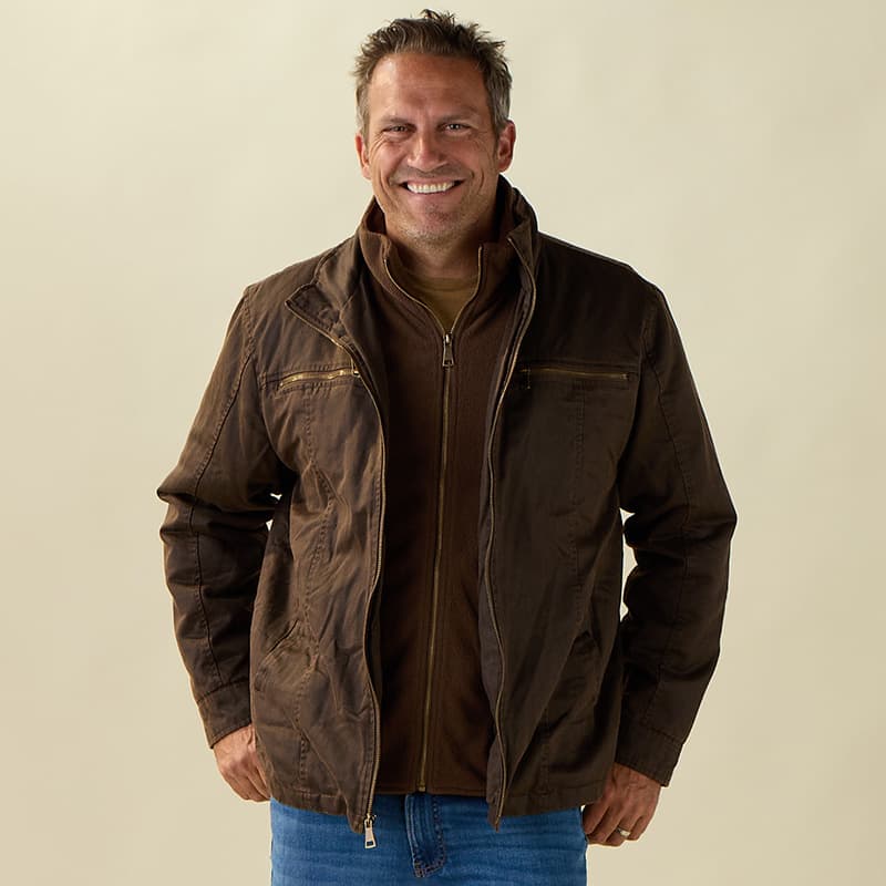 ジャケット・アウター NEIGHBORHOOD TANKERS / C- JKT Brown M Brown Oilskin Jacket - Cracker Barrel