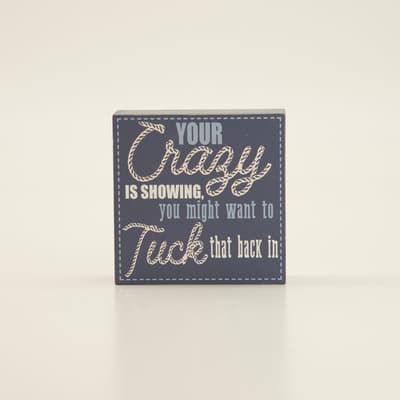 Crazy Mini Block Sign